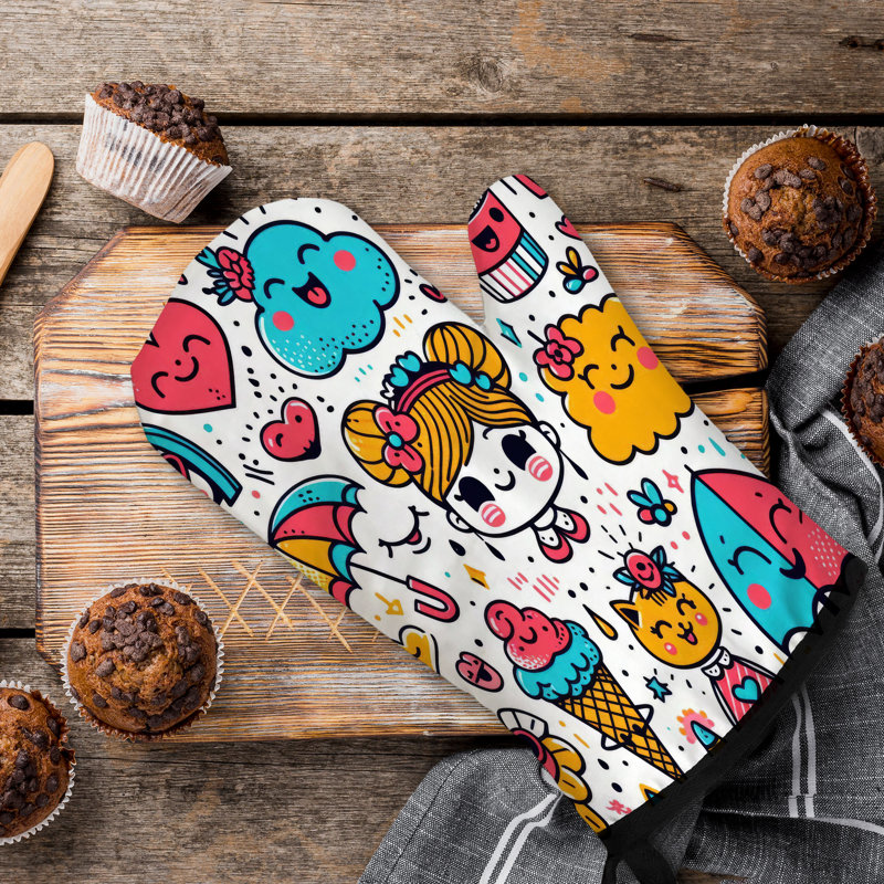 Neon Vibes Oven Mitt Cotton Twill