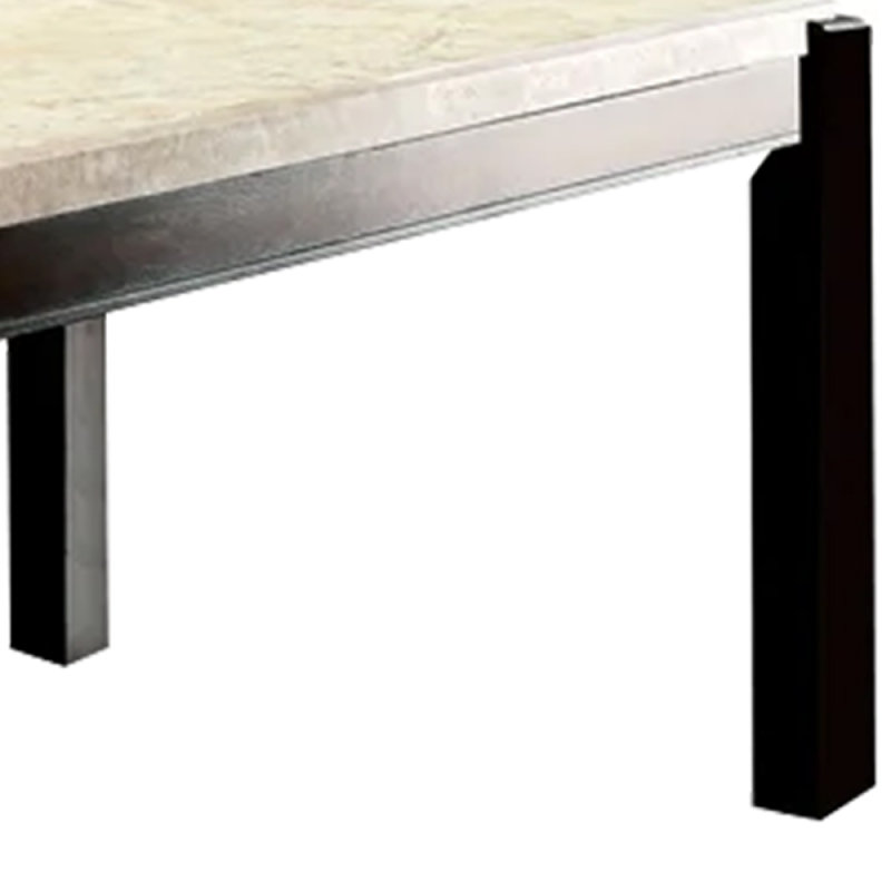 Riesman Marble Top Dining Table, Dark Walnut