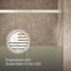 Elate Tall Sliding Shower Door, 75-1/2-In H X 44-1/4 - 47-5/8-In W, With Heavy 5/16-In Thick Crystal Clear Glass With Privacy Band-1164575746