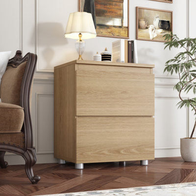 Table de chevet 2 tiroirs H 19 po x l 15,7 po (simple)