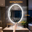 Oval LED Lighted Bathroom Mirror Backlit with Defog Memory Function -1967938283