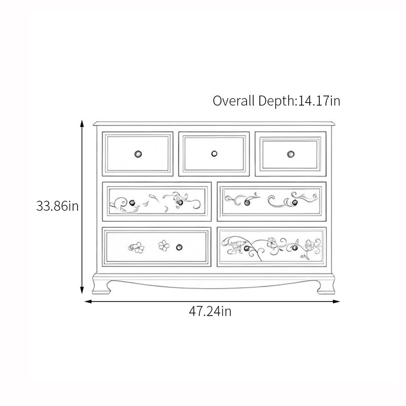 Elegant Hand-Painted Storage Accent Chest, Brown