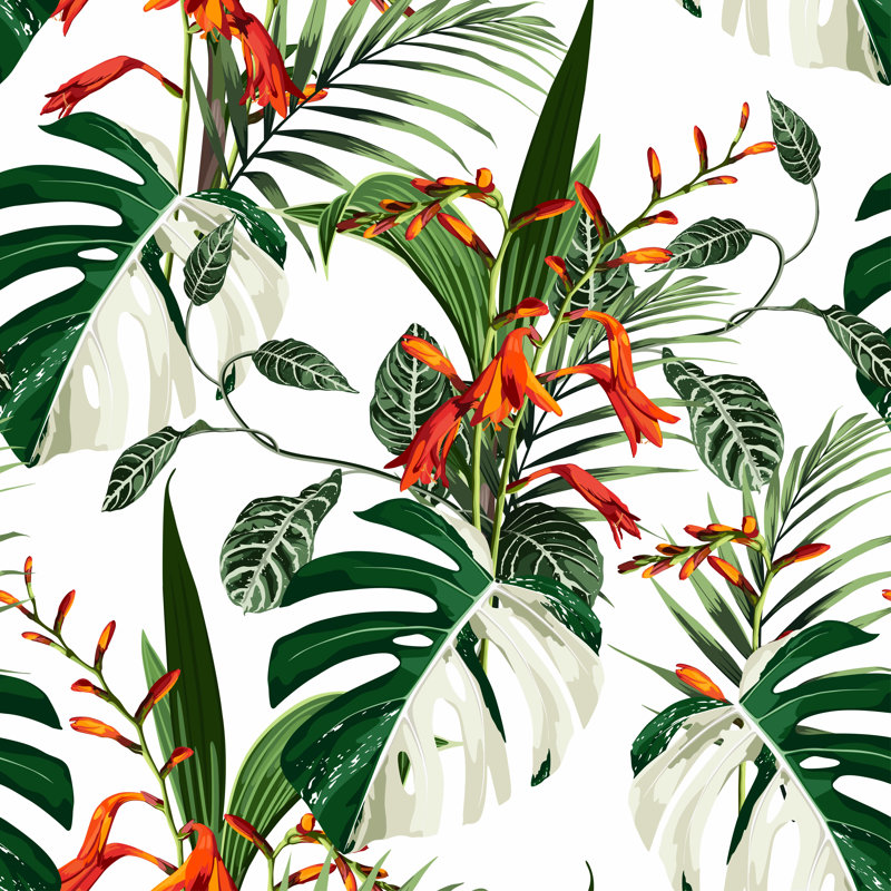 Tropical Palm Leaves Background. - Wrapped Canvas Print, 51cm H x 51cm W