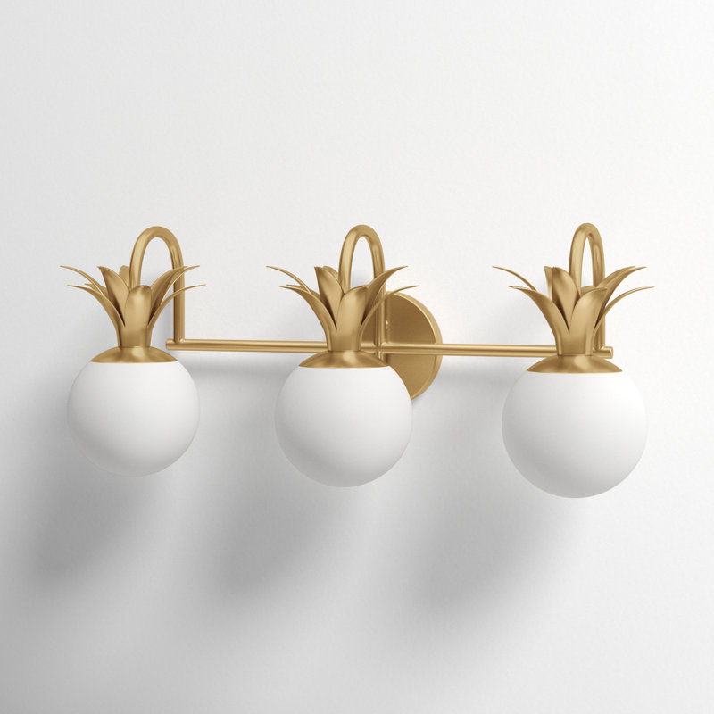 Gazala 3 Light Frosted Dimmable Vanity Light