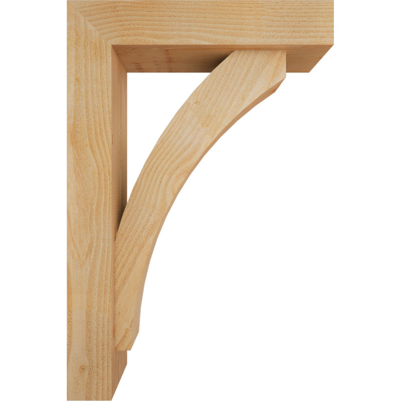Thorton Block Bracket with Offset Brace, 36 x 24, 6"W Douglas Fir (Rough Sawn)
