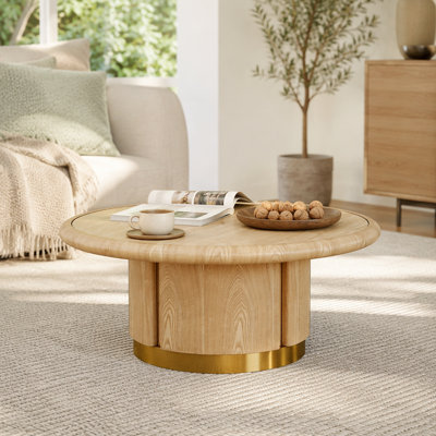 Table basse ronde 35,43 "avec base cylindrique
