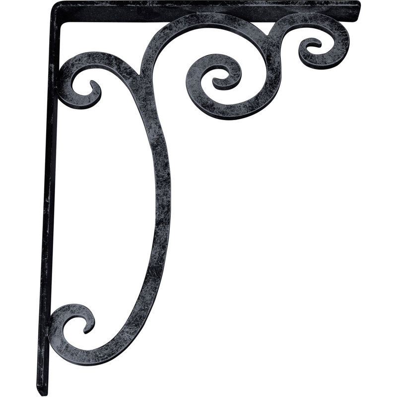 Support en fer forgé Avery, Étain antique, H 15 po x l 1,5 po x p 12 po