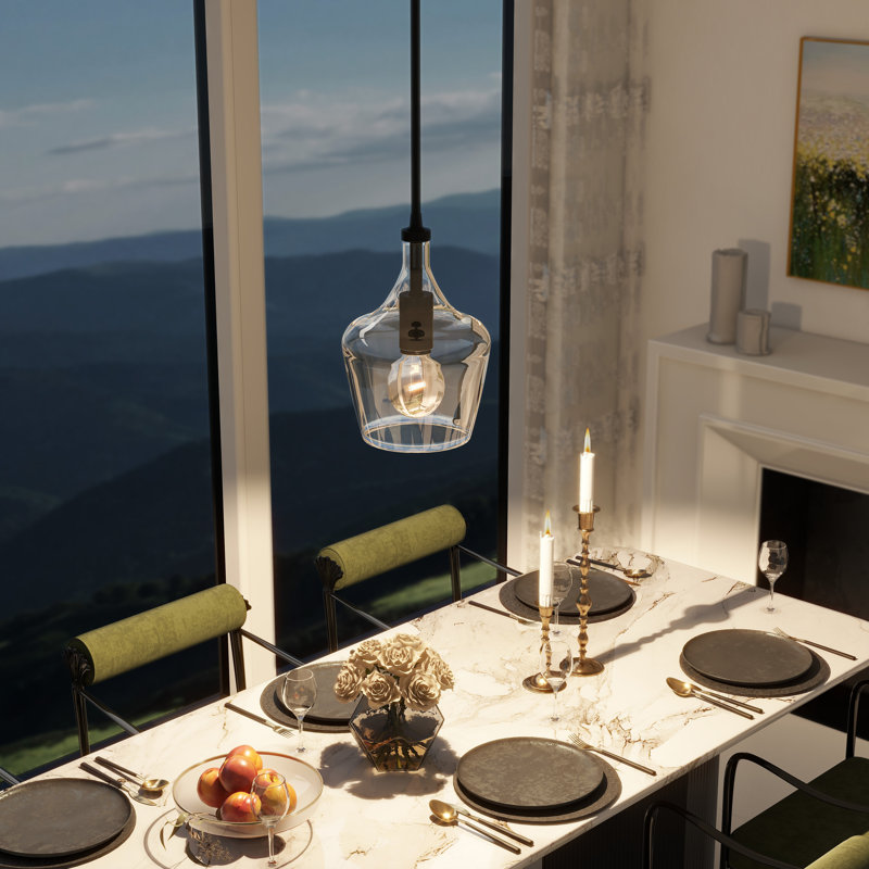 Mincey 1- Light Kitchen Island Teardrop Pendant