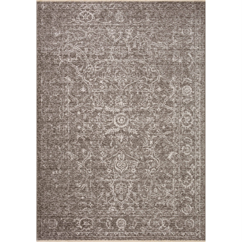 Vance Taupe and Dove Gray Wool Blend Runner Rug