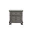 Table de chevet 2 tiroirs Meade, gris-351678315
