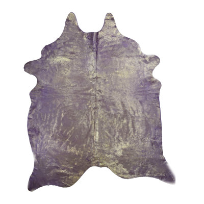 Adikus Novelty 5' x 7' Leather Indoor Use Only Area Rug in Purple/Gray