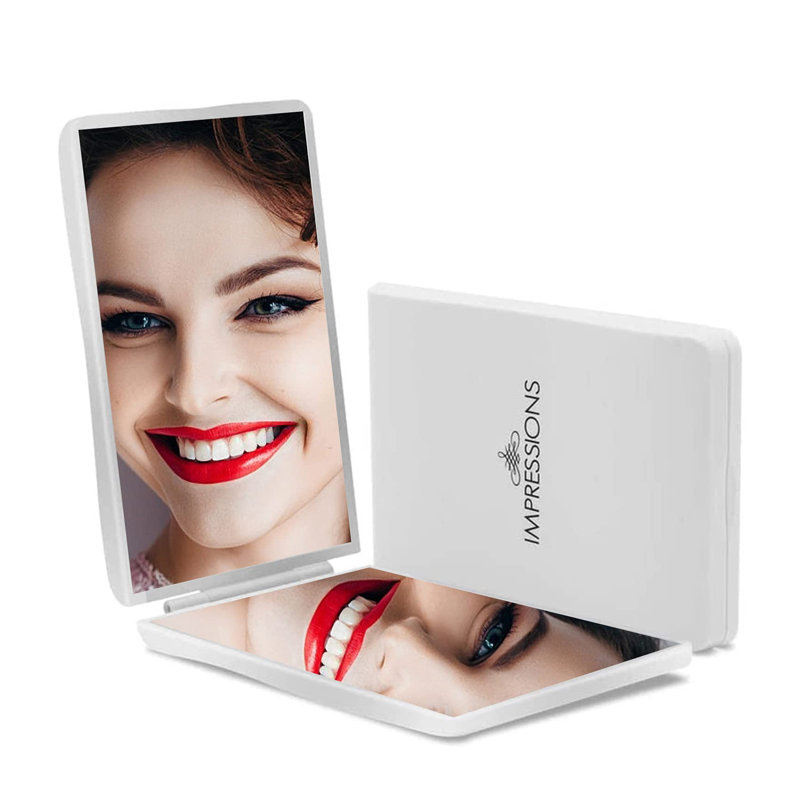Miroir de salle de bain portatif Slayssentiels, Blanc