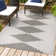 Vinales Diamond Stripe Light Gray/Black Indoor/Outdoor Rug