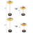2 Pcs Adjustable Side Table Small Tea Round Side Table Marble Decorative Pedestal End Table