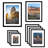  Black Picture Frame Gallery Set - Shatter-Resistant Glass - White Mats - 9 Pack - Multi - Size for 8x10, 11x14, 16x20, 18x24