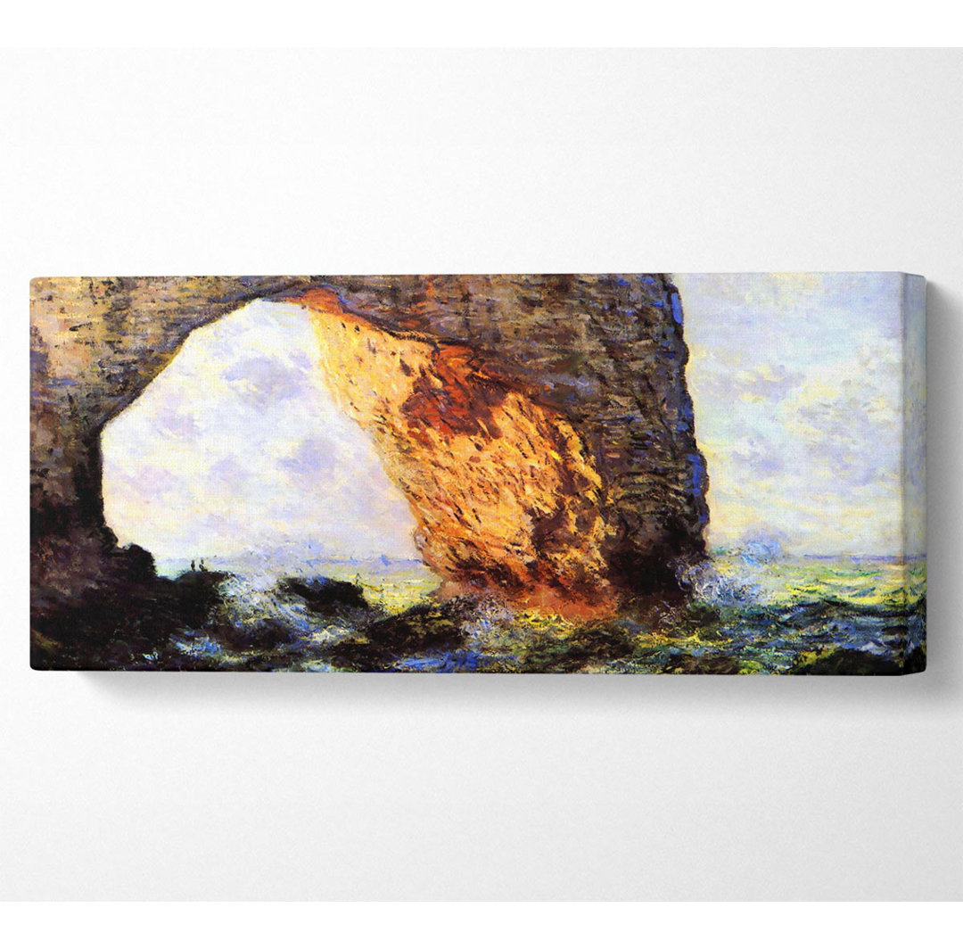 Monet Die Klippe bei Etretat Panoramaleinwand