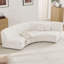 Canapé modulaire incurvé moderne pouvant accueillir 4 adultes - causeuse combinée 2 pièces, capitonnée beige