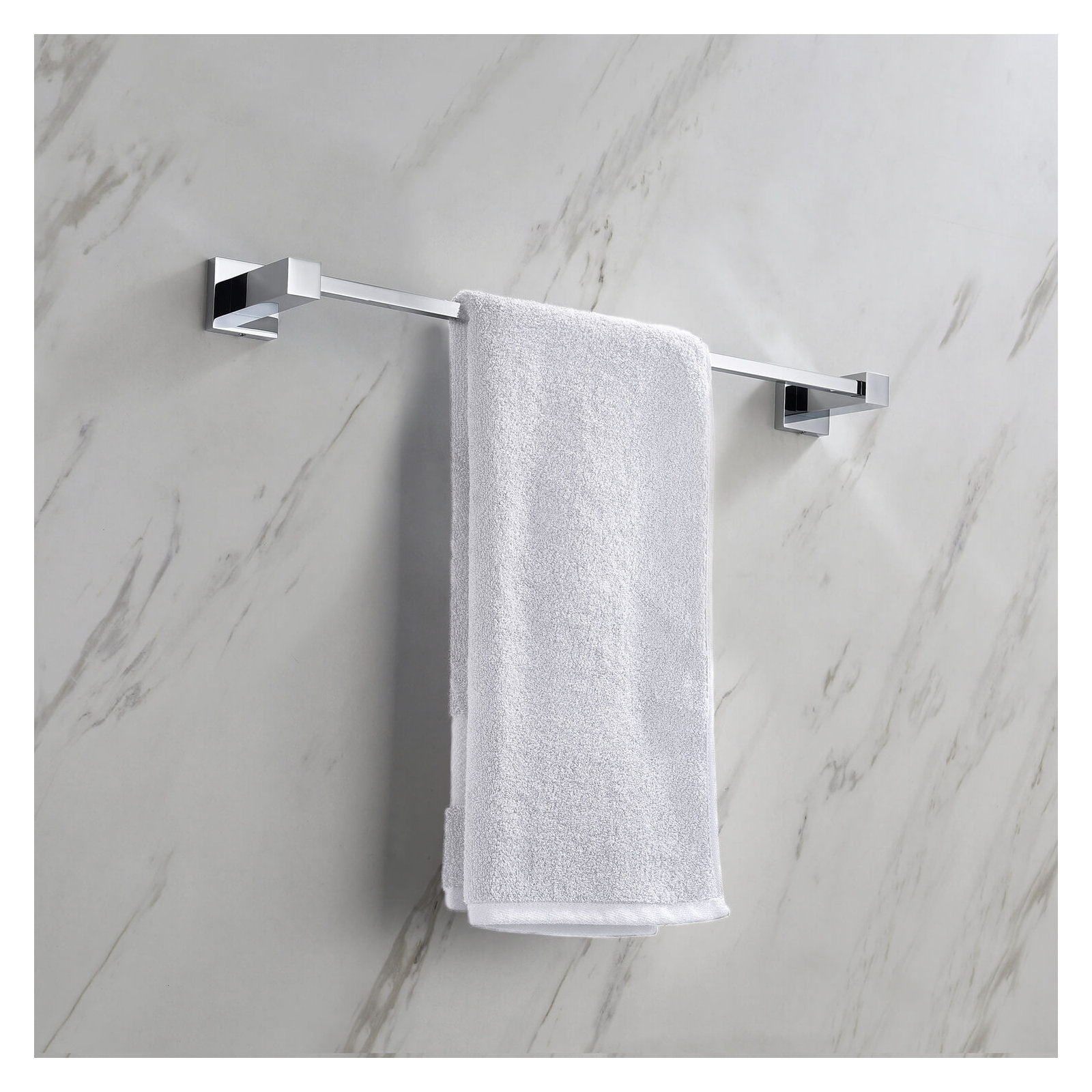 Cube 19.44'' Towel Bar, Chrome