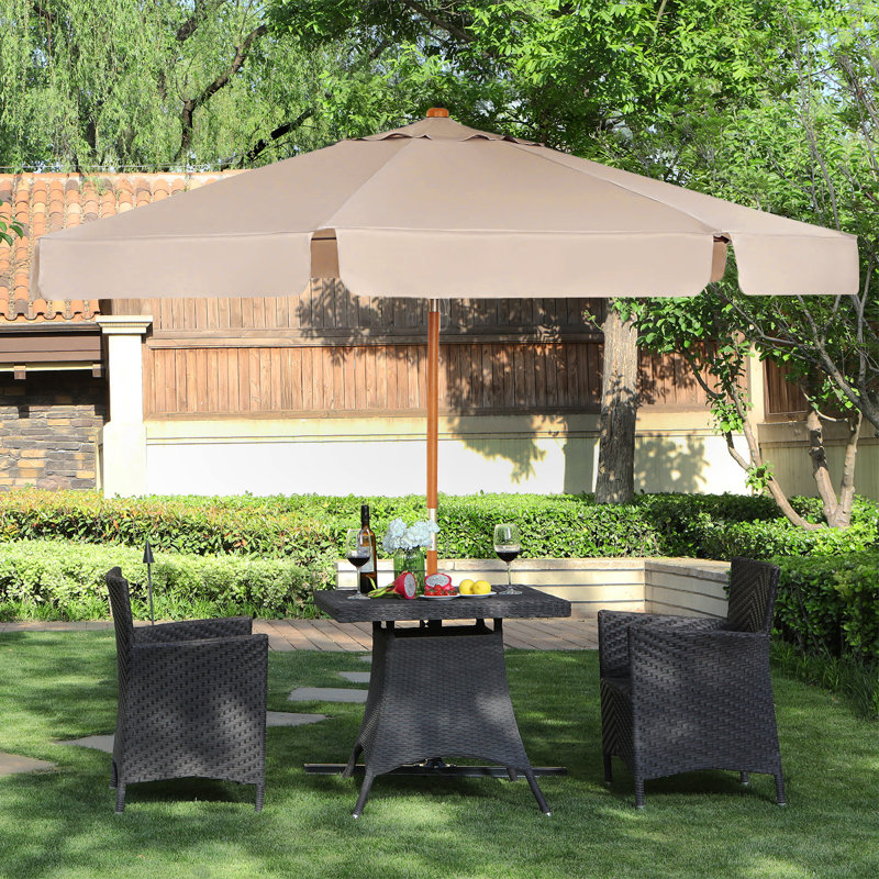 Wendell 300cm Market Parasol, Taupe