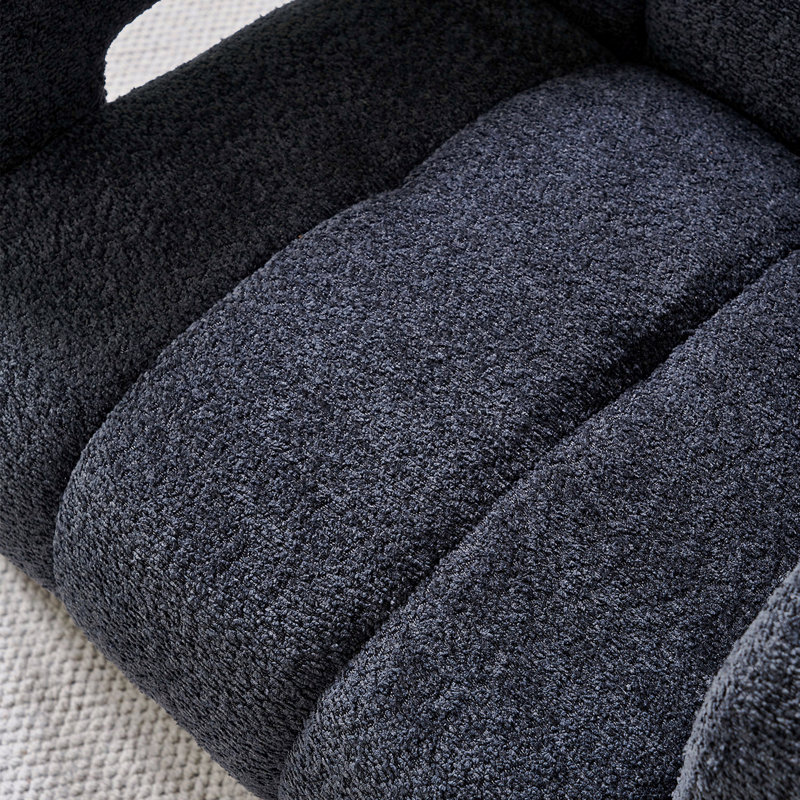 Fauteuil d'appoint rembourré Boucle, Gris