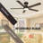 52" Smart DC Black Ceiling Fan with Light, Remote Control