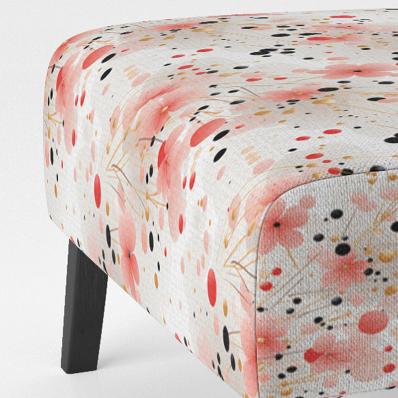 Fauteuil de chambre rose avec accoudoirs rembourrés Cottage