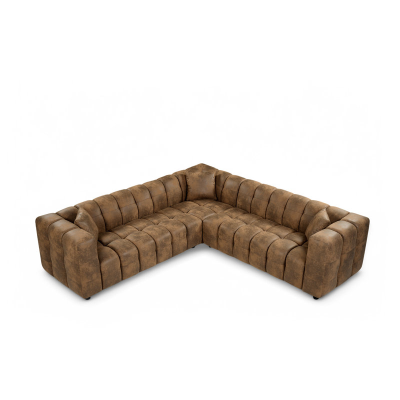 5 Seater Corner Sofa , Brown
