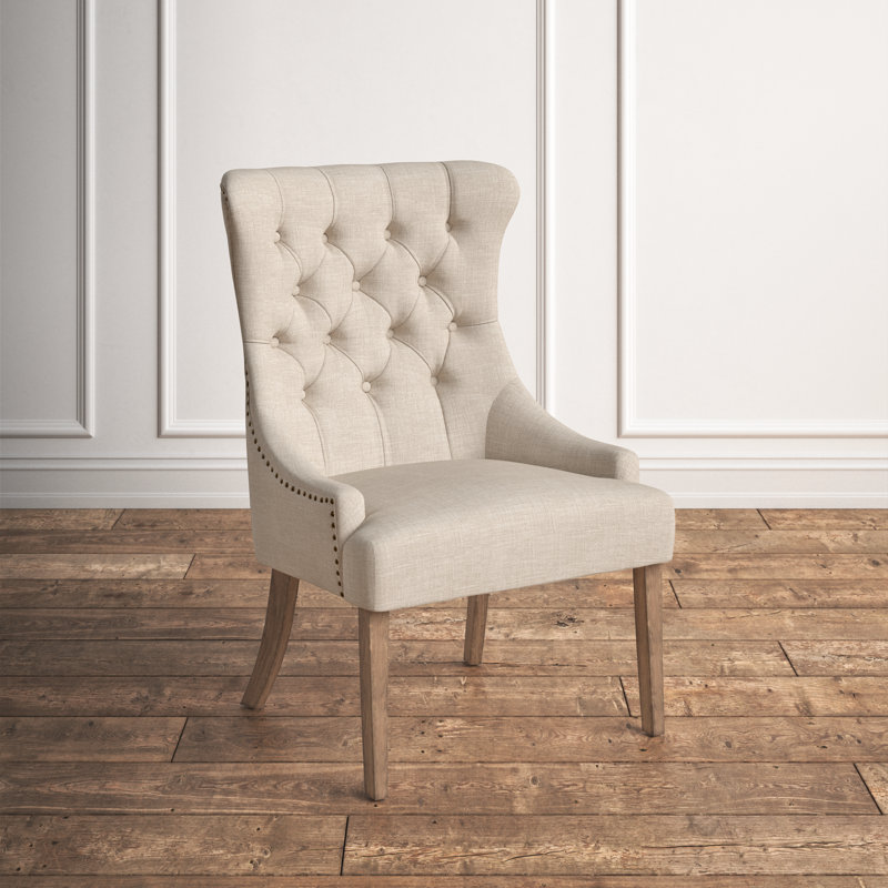 Chaise d'appoint Corbridge, Lin beige chiné