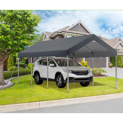 Heavy Duty Carport With Removable Sidewalls & Doors in , 108" H x 120" W x 240" D