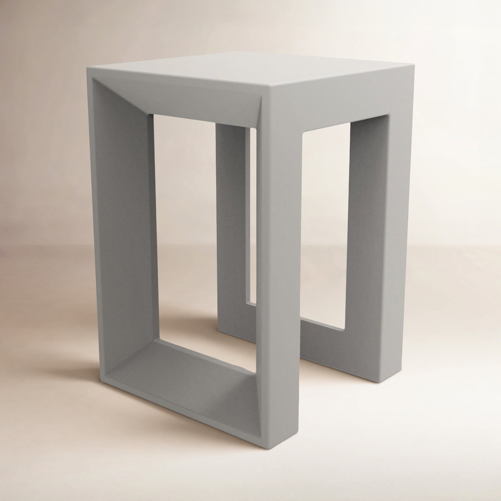 Frame Accent Stool, Taupe