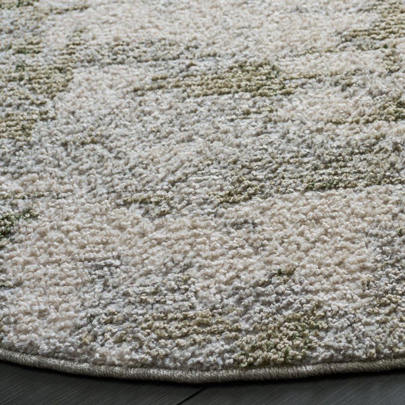 Wave Performance Abstract Indoor Rug, Round 6'7"