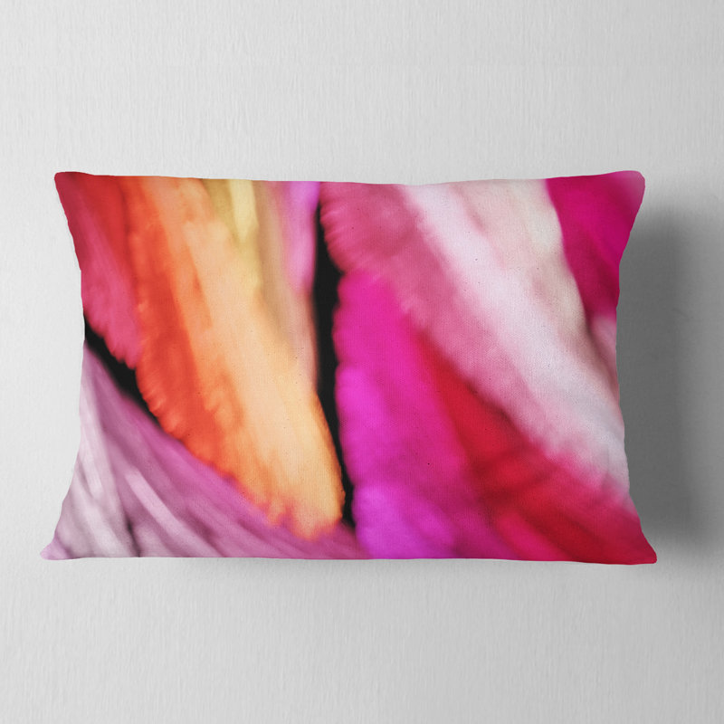 Red Vibrant Brushstrokes - Coussin décoratif imprimé abstrait