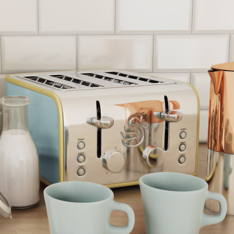 Swan Retro Toaster, Blue