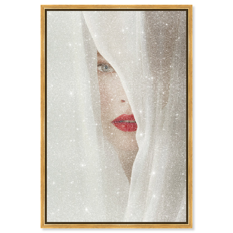 Secret Under Silk Print by Oliver Gal, 25"H x 17"W, Gold Floater Frame