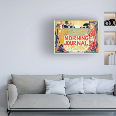 Louis John Rhead Morning Journal Ad Modern Newspaper, Modern Price Canvas Art