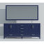 Meuble-lavabo double l 80 po x P 22 po, plateau en marbre de culture, ensemble de robinet et miroir de 30 po-2110445262