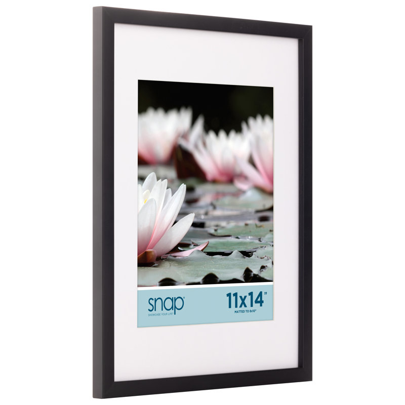 Cadre photo Snap Linear, 8 po x 10 po, 11 po x 14 po, Noir