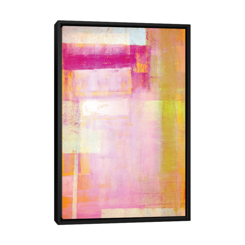 « yummy », reproduction sur toile, H 26 po x l 18 po x P 1,5 po, Toile avec cadre noir, Pas de tapis