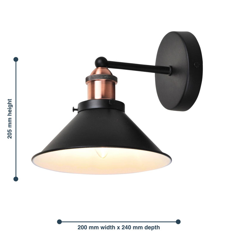 Gualtier Armed Sconce, Black