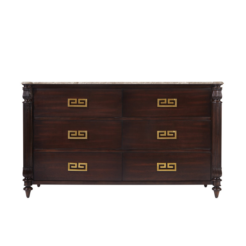 Duane Solid Wood 63.25'' W 6 - Drawer Dresser, Cambridge