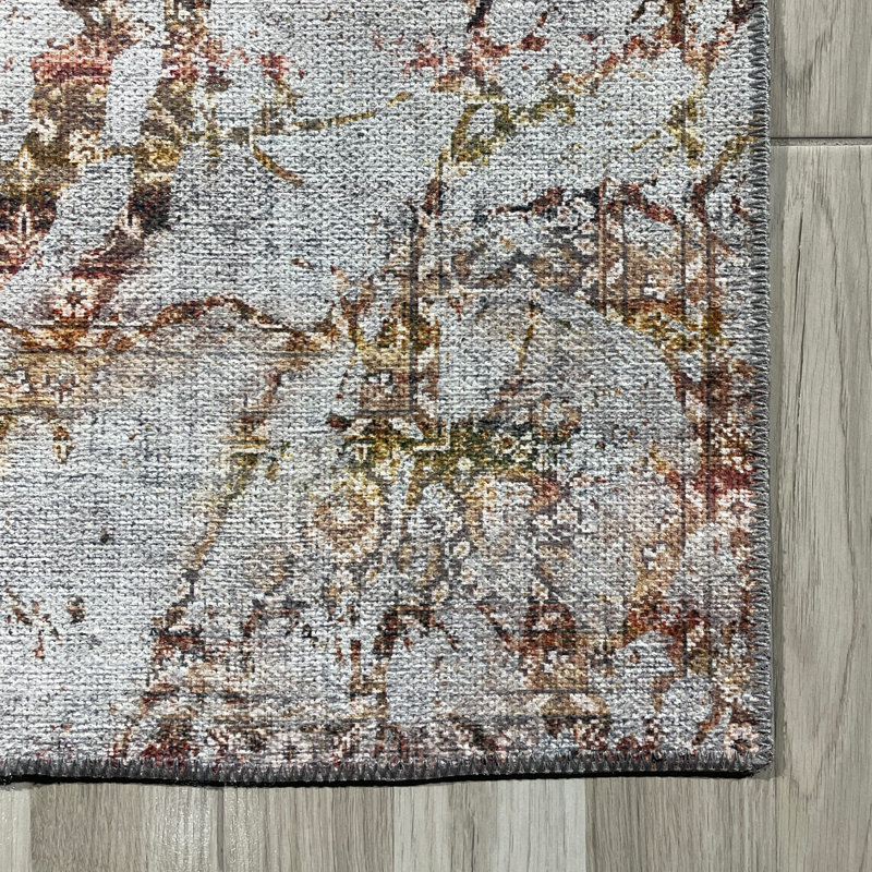Tapis rectangulaire Zelphia, Tapis de couloir 2 pi 8 po x 13 pi 2 po