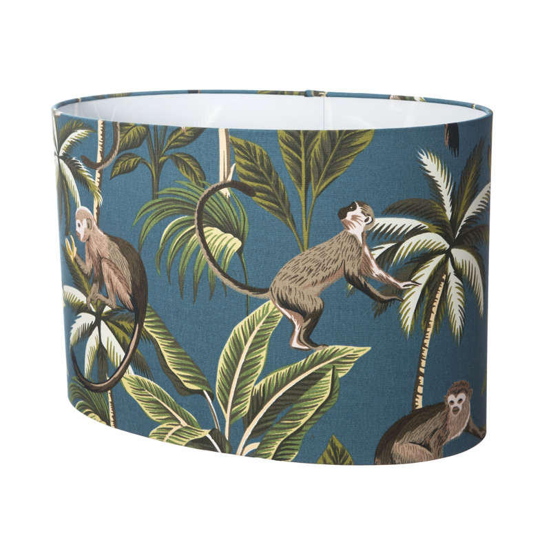 81.28cm H Cotton Oval Lamp Shade ( Screw On ), Teal