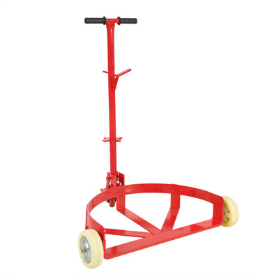 Chariot à tambour de 55 gallons, capacité de 1200 lb, avec 2 roues fixes en polyuréthane et 1 roue pivotante - Chariot pour baril de baril d'huile
