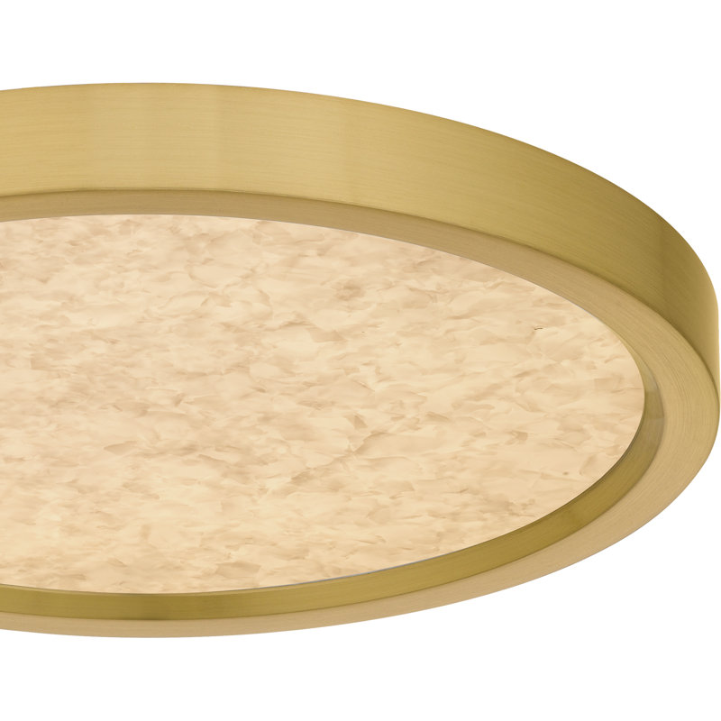 Outskirts Integrated LED Flush Mount With CCT Switch, 1" H x 11" W x 11" D, Brushed Gold