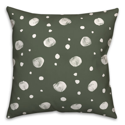 Coussin décoratif intérieur / extérieur en polyester à pois 