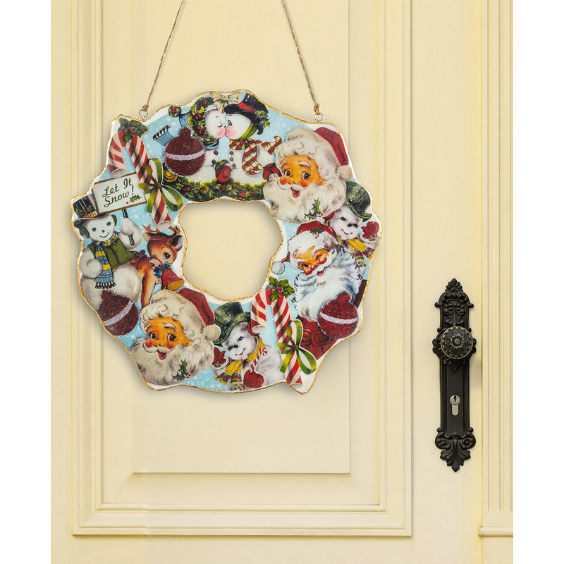 Couronne de père Noël rétro