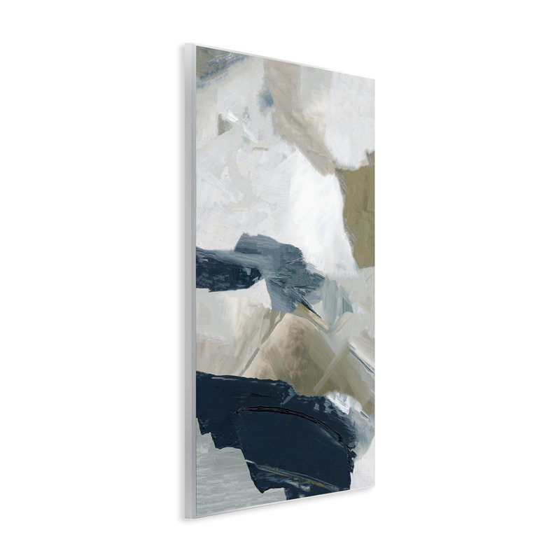 Plaque murale Vivid Strokes in Neutrals, design par Hannah Dawson, H 19 po x l 13 po