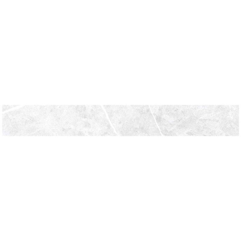 Carreau en porcelaine brillante 3 po x 24 po Opera, Blanc
