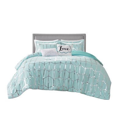 Twin/Twin XL Metallic Printed Comforter Set