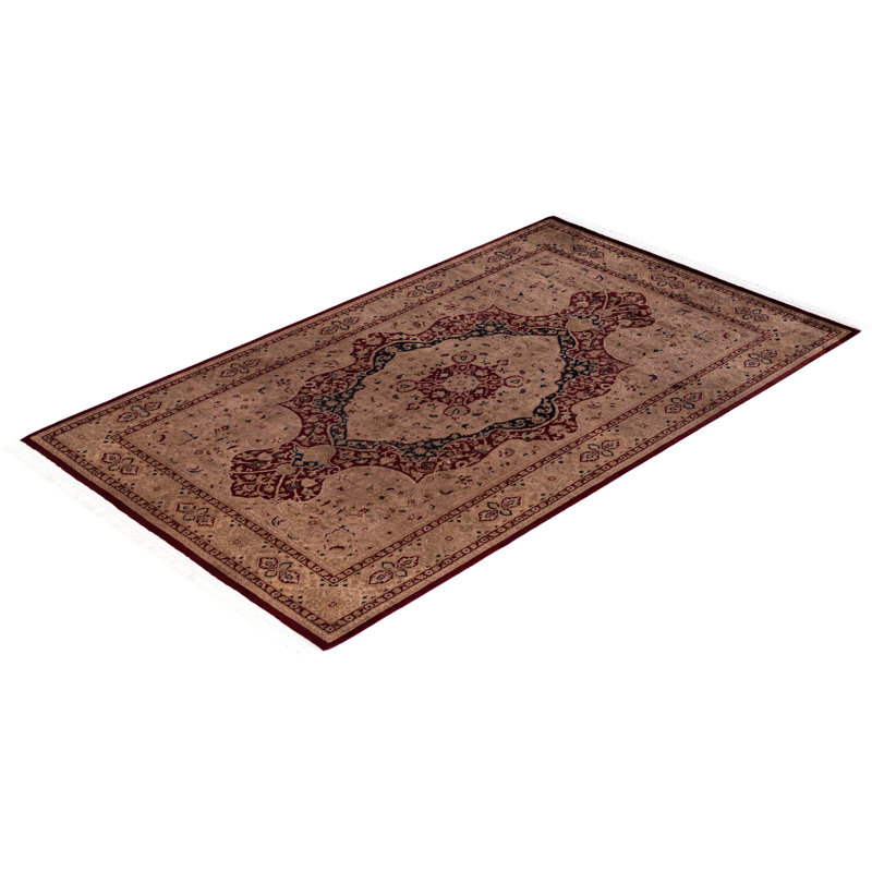Overdyed Hand-Knotted Wool Modern-Contemporary Brown Area Rug 4' 6" x 7' 6"